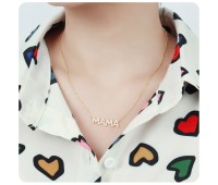 MAMA Silver Necklace SPE-5628-GP
